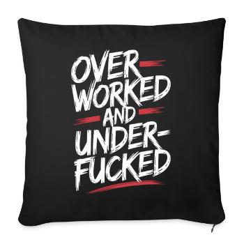 Edgy Overworked and Underfucked Graffiti Style - Sofa pillowcase 17,3'' x 17,3'' (45 x 45 cm) - black - Front
