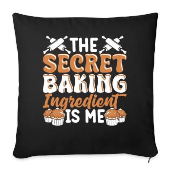 Boulangerie Boulangerie Boulangerie - Housse de coussin décorative 45 x 45 cm - noir - Devant