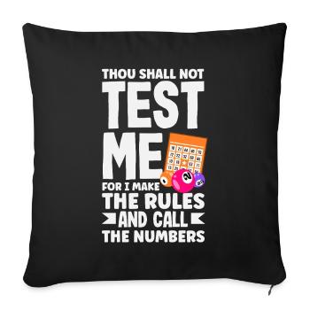 Bingo Master of Rules and Numbers - Sofa pillowcase 17,3'' x 17,3'' (45 x 45 cm) - black - Front