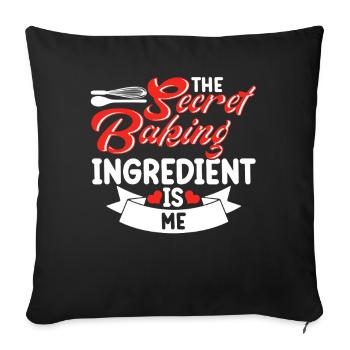 Boulangerie Boulangerie Boulangerie - Housse de coussin décorative 45 x 45 cm - noir - Devant