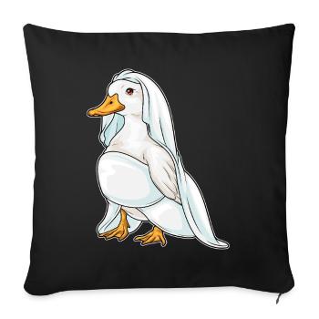Duck Bridal Veil Wedding - Sofa pillowcase 17,3'' x 17,3'' (45 x 45 cm) - black - Front