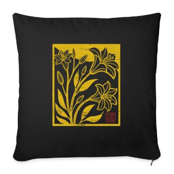 Blumen - Frühling - Be the sunshine - Spruch - Sofa pillowcase 17,3'' x 17,3'' (45 x 45 cm) - black - Front