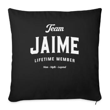 Membre à vie de l’équipe Jaime Funny Name Jaime - Housse de coussin décorative 45 x 45 cm - noir - Devant