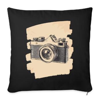 Camera Photographer Photo - Sofa pillowcase 17,3'' x 17,3'' (45 x 45 cm) - black - Front
