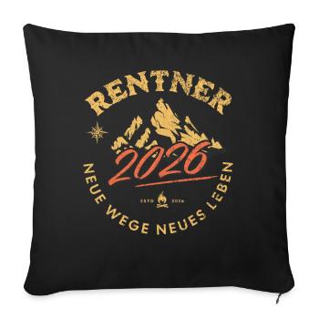 Rentner 2026 - Sofakissenbezug 45 x 45 cm - Schwarz - Vorne