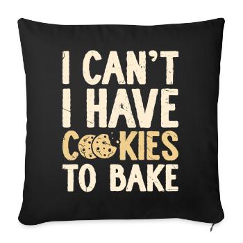 Boulangerie Boulangerie Boulangerie - Housse de coussin décorative 45 x 45 cm - noir - Devant