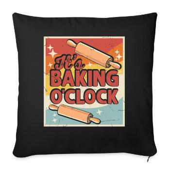 Boulangerie Boulangerie Boulangerie - Housse de coussin décorative 45 x 45 cm - noir - Devant