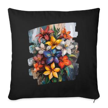 Printemps Printemps Début Fleur Fleurs - Housse de coussin décorative 45 x 45 cm - noir - Devant