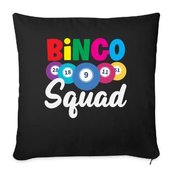Bingo Squad Colorful Gameplay - Sofa pillowcase 17,3'' x 17,3'' (45 x 45 cm) - black - Front