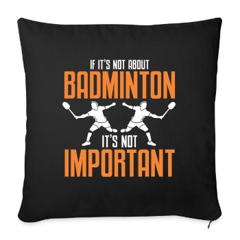 Badminton Player - Sofakissenbezug 45 x 45 cm - Schwarz - Vorne