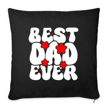 Meilleur papa de tous les temps - Housse de coussin décorative 45 x 45 cm - noir - Devant