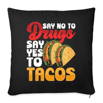 Tacos - Sofakissenbezug 45 x 45 cm - Schwarz - Vorne