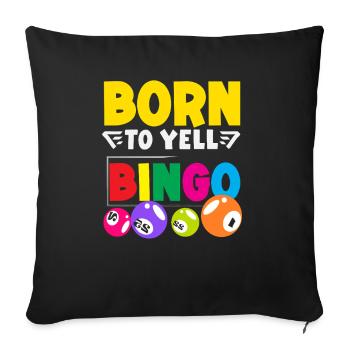 Born to Shout Bingo Fun - Sofa pillowcase 17,3'' x 17,3'' (45 x 45 cm) - black - Front