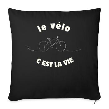 Cycling is life,Cycling,Cyclist,Cycling - Sofa pillowcase 17,3'' x 17,3'' (45 x 45 cm) - black - Front