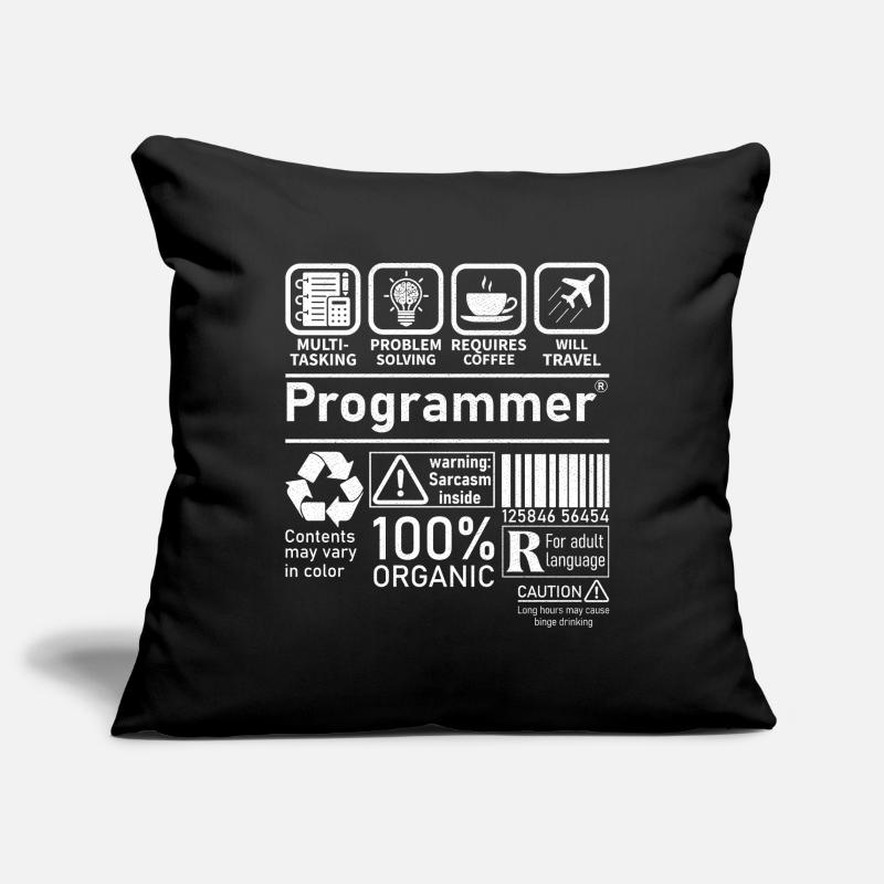 Programmeur multitâche, la résolution de problèmes nécessite Housse de coussin décorative 45 x 45 cm