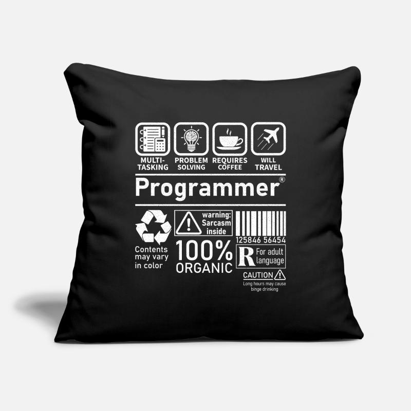 Programmeur multitâche, la résolution de problèmes nécessite Housse de coussin décorative 45 x 45 cm