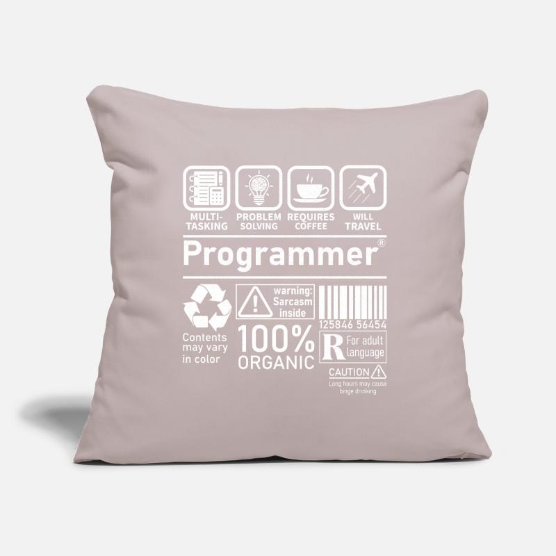 Programmer multi tasking problem solving requires Sofa pillowcase 17,3'' x 17,3'' (45 x 45 cm)
