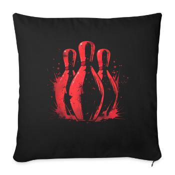 Bowling - Housse de coussin décorative 45 x 45 cm - noir - Devant