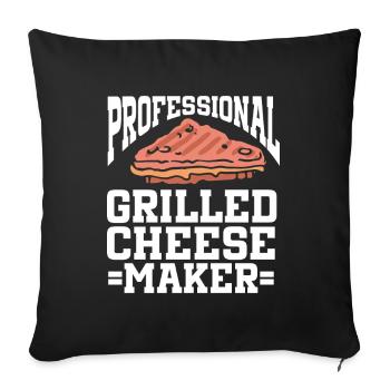 Cheese Making Cheese Lover - Sofa pillowcase 17,3'' x 17,3'' (45 x 45 cm) - black - Front