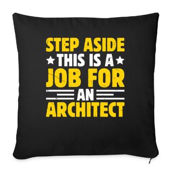 Architect - Sofa pillowcase 17,3'' x 17,3'' (45 x 45 cm) - black - Front