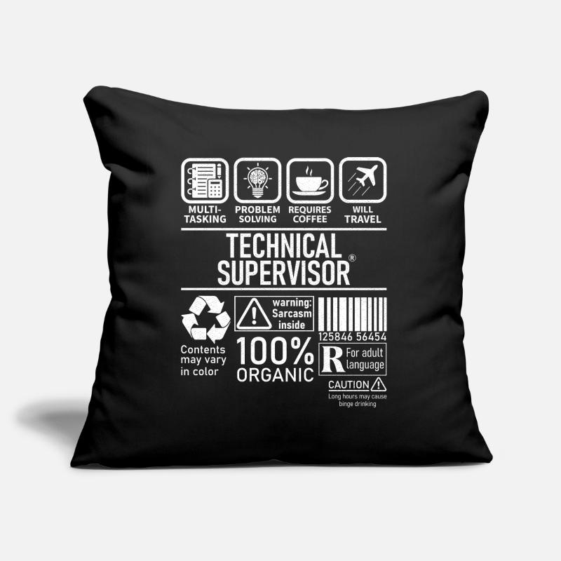 Technical Supervisor multi tasking problem solving Sofa pillowcase 17,3'' x 17,3'' (45 x 45 cm)