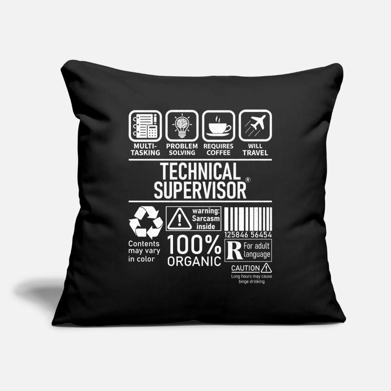 Technical Supervisor multi tasking problem solving Sofa pillowcase 17,3'' x 17,3'' (45 x 45 cm)