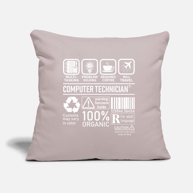 Technicien en informatique multitâche résolution de problèmes Housse de coussin décorative 45 x 45 cm