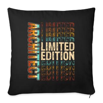 Architect - Sofa pillowcase 17,3'' x 17,3'' (45 x 45 cm) - black - Front