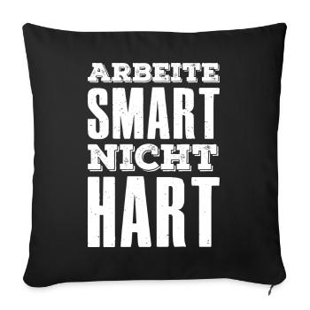 Work Smart Not Hard Saying Entrepreneur - Sofa pillowcase 17,3'' x 17,3'' (45 x 45 cm) - black - Front