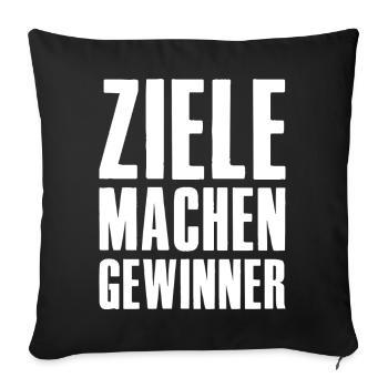 Goals Make Winners Founders Entrepreneurs Startup - Sofa pillowcase 17,3'' x 17,3'' (45 x 45 cm) - black - Front