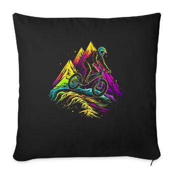 Vintage Mountain Bike Lover - Sofa pillowcase 17,3'' x 17,3'' (45 x 45 cm) - black - Front
