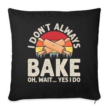 Boulangerie Boulangerie Boulangerie - Housse de coussin décorative 45 x 45 cm - noir - Devant