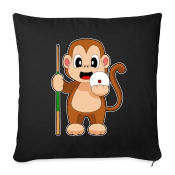 Affe Billiard Queue - Sofakissenbezug 45 x 45 cm - Schwarz - Vorne