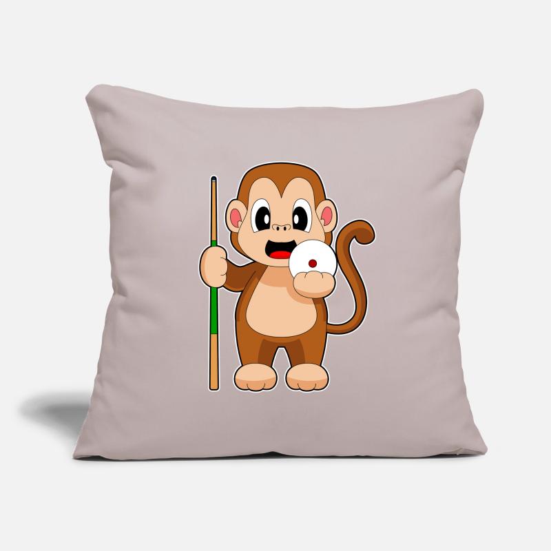 Affe Billiard Queue Sofakissenbezug 45 x 45 cm