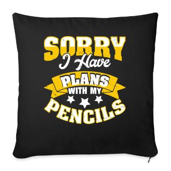 Architect - Sofa pillowcase 17,3'' x 17,3'' (45 x 45 cm) - black - Front