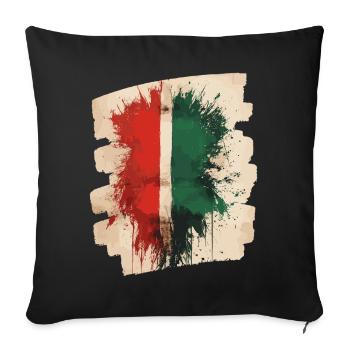 Drapeau italien Italie - Housse de coussin décorative 45 x 45 cm - noir - Devant
