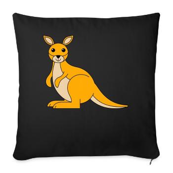 Wallaby - Sofakissenbezug 45 x 45 cm - Schwarz - Vorne