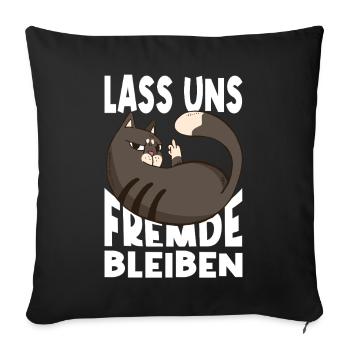 Lass Uns Fremde Bleiben - Sofakissenbezug 45 x 45 cm - Schwarz - Vorne
