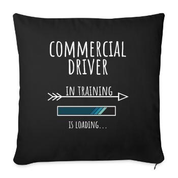 Commercial Driver in Training Profession Gift - Sofa pillowcase 17,3'' x 17,3'' (45 x 45 cm) - black - Front