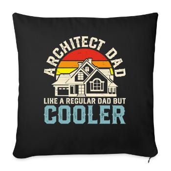 Architect - Sofa pillowcase 17,3'' x 17,3'' (45 x 45 cm) - black - Front