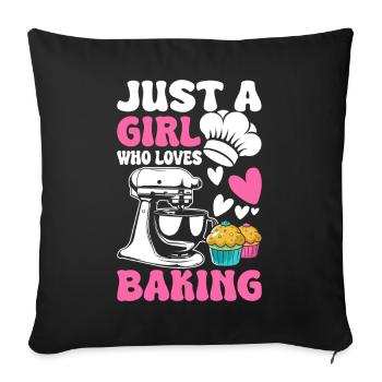 Boulangerie Boulangerie Boulangerie - Housse de coussin décorative 45 x 45 cm - noir - Devant