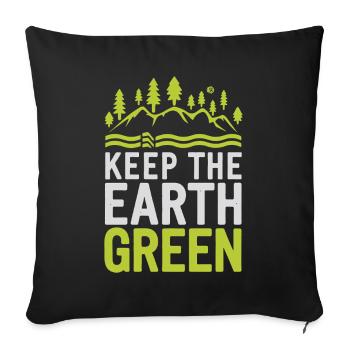 Jour de la Terre - Housse de coussin décorative 45 x 45 cm - noir - Devant