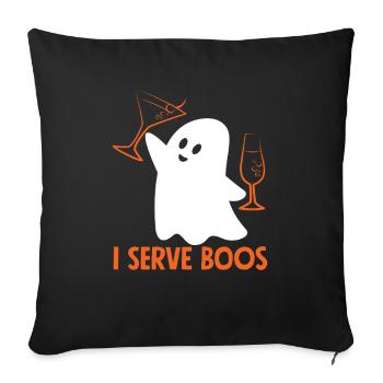 Un barman fantôme sert des huées - Housse de coussin décorative 45 x 45 cm - noir - Devant