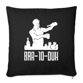 Barman Bar-10-Duh Créations Magistrales - Housse de coussin décorative 45 x 45 cm - noir - Devant
