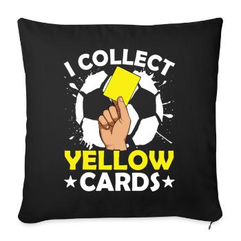 Soccer - Sofa pillowcase 17,3'' x 17,3'' (45 x 45 cm) - black - Front
