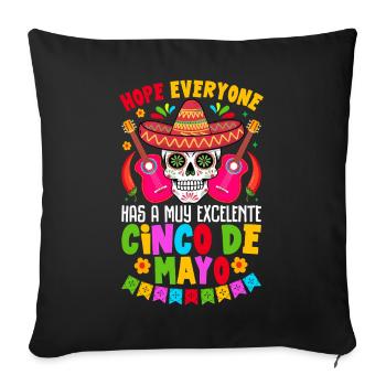 Cino de Mayo - Housse de coussin décorative 45 x 45 cm - noir - Devant