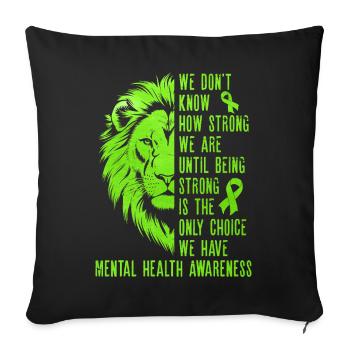 Mental Health - Sofa pillowcase 17,3'' x 17,3'' (45 x 45 cm) - black - Front