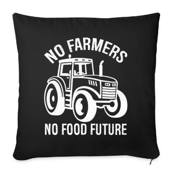 pas d'agriculteurs pas de nourriture avenir agriculture agriculteur où - Housse de coussin décorative 45 x 45 cm - noir - Devant
