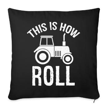 this is how roll - Sofa pillowcase 17,3'' x 17,3'' (45 x 45 cm) - black - Front