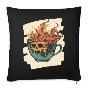 Café Café Amateurs de café - Housse de coussin décorative 45 x 45 cm - noir - Devant
